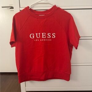 Guess Red Short Sleeve Sweatshirt